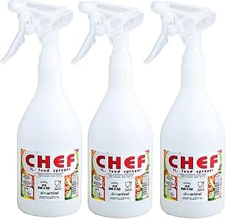 Vinegar Spray Bottle Food Grade BPA Free Spray Bottle 1L / 33.8 oz Food Safe Sprayer For Liquor, Wine, Water, Juice 3 Spray Bottles