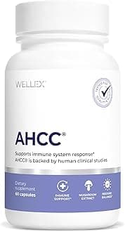 Papillex AHCC Supplement - Maximum Strength - Natural Immune Support Extract - Maintains Natural Killer Cell Activity - 20+ Human Research Studies - 60 Veggie Capsules (1 Pack)