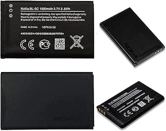 Genuine Nokia Battery BL-5C For C2 01 03 06 C1 7600 N70 1100 1600 2300 3100 3650 6030 6630 6670 6230 1020mAh 3.7V 3.8Wh (BULK PACKAGING) [does not fit new nokia C02]