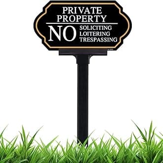 Private Property Sign with Stake