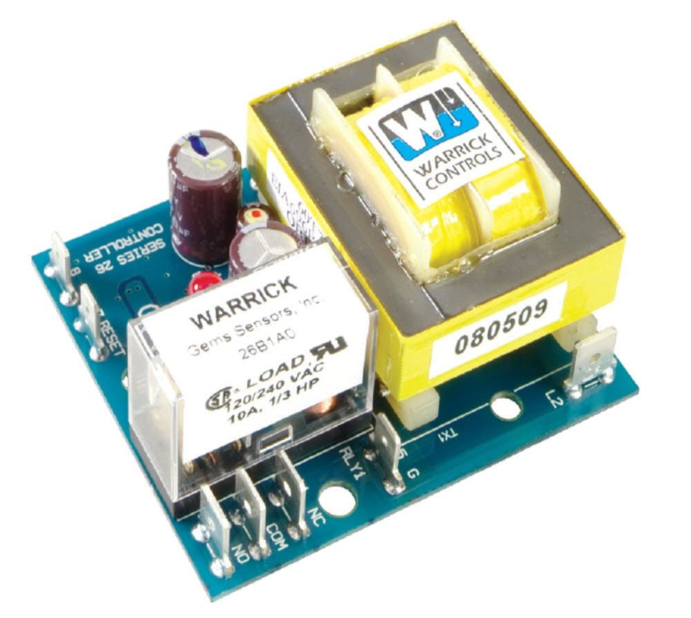 Warrick 26C2C0 General Purpose Low Water Cutoff Open Circuit Board Control with Screw Mount Standoff, 26K ohms Direct Sensitivity, 240 VAC Voltage