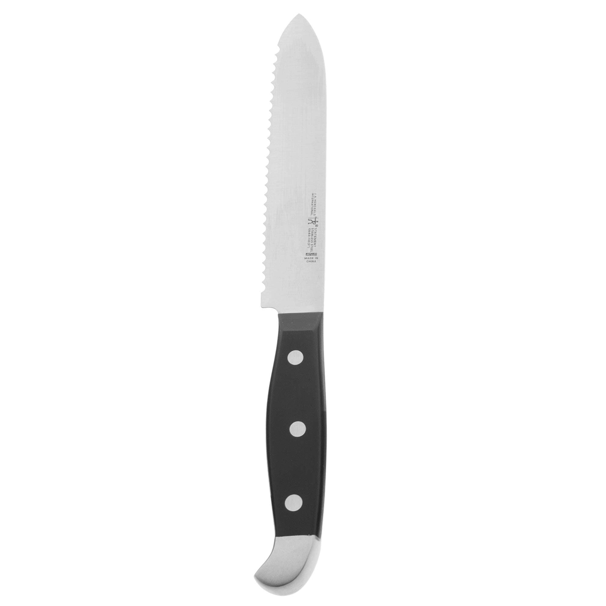 HENCKELS Statement Razor-Sharp 5-inch Serrated Utility Knife, Tomato Knife, German Engineered Informed by 100+ Years of Mastery
