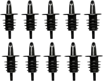 Syrup Precise Control Bottle Pourers, Professional Pour Spouts for Snow Cone & Drink Flavors (10-Pack)