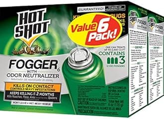 Fogger With Odor Neutralizer 6 Count-2 Ounce Cans (2 Pack), Controls Heavy Insect Infestations