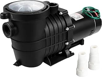 VEVORSwimming Pool Pump 1HP, Dual Voltage 110V 220V, 5544GPH, Powerful Self-priming Pump for In/Above Ground Pool Water Circulation, w/ Strainer Basket, 2pcs 1-1/2'' NPT Connectors, UL Certified