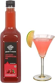 GOOD&MOORE Low Calorie Cosmopolitan Syrup | For Cocktail, Mocktail, Sodas, Cice-Teas And More | Upto 98% Less Calories | Concentrated Syrup | Ready To Mix | Premium Syrup | 750Ml