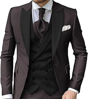 Mens 3 Piece Suits Slim Fit Tuxedo for Men Wedding Prom Suits Fashion Formal