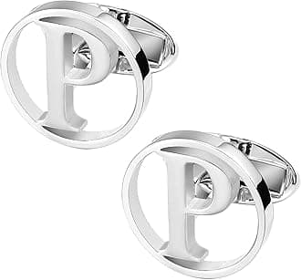 GWD Cufflinks for Men Classic Tuxedo Shirt Wedding Cuff Links Personalized Initials A-Z Gift