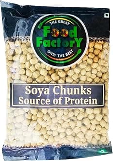 Food Factory SOYA Chunks - 400g, Source of Protein, Rich in Fibre, Ideal for Vegetarian and Vegan Recipes, Product from India Multiple Pack (Pack of 1)