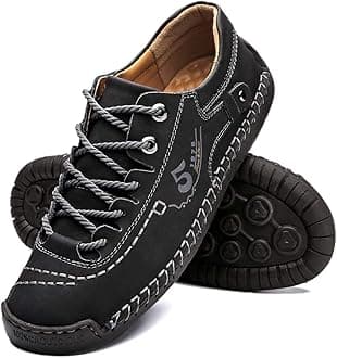 alcubieree Mens Leather Casual Shoes Comfortable Fashion Sneakers Loafers Lightweight Dress Walking Driving Shoes for Men（Size 7.5-13）