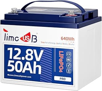 12V 50Ah LiFePO4 Battery Built-in 50A BMS, 15000+ Deep Cycle Lithium Battery Perfect with Grade A Battery Cells for RV, Boat, Fishing Finder, Trolling Motor, Kayak