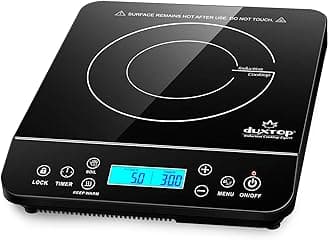 Portable Induction Cooktop, Countertop Burner Induction Hot Plate with LCD Sensor Touch 1800 Watts, Black 9610LS BT-200DZ
