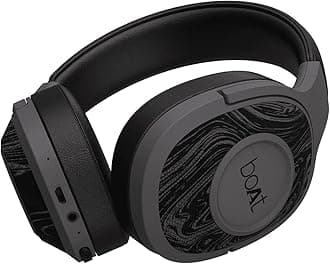 Boat Rockerz 550/Rockerz 558 Over Ear Bluetooth Headphones with Upto 20 Hours Playback, 50MM Drivers, Soft Padded Ear Cushions and Physical Noise Isolation(Black)