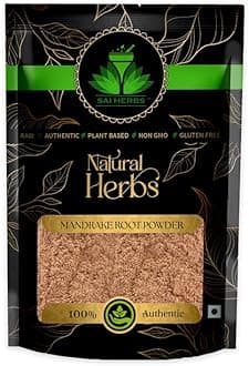 SAI HERBS Mandrake Root Extract Powder - Pure & Natural (250 Grams)