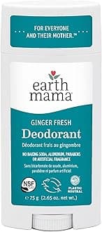 Earth MamaGinger Fresh Deodorant | Safe for Sensitive Skin, Pregnancy and Breastfeeding, Contains Organic Ginger and Lime, No Baking Soda or Aluminum, 2.65-Ounce
