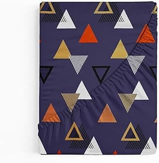 BSB HOME Premium Cotton 220tc Elastic Fitted Bedsheets with 2 Pillow Covers | King Size Bed with All Around Elastic 220 TC Supersoft Printed Pattren Breathable |Size-78 x72+10 inches | Light Purple