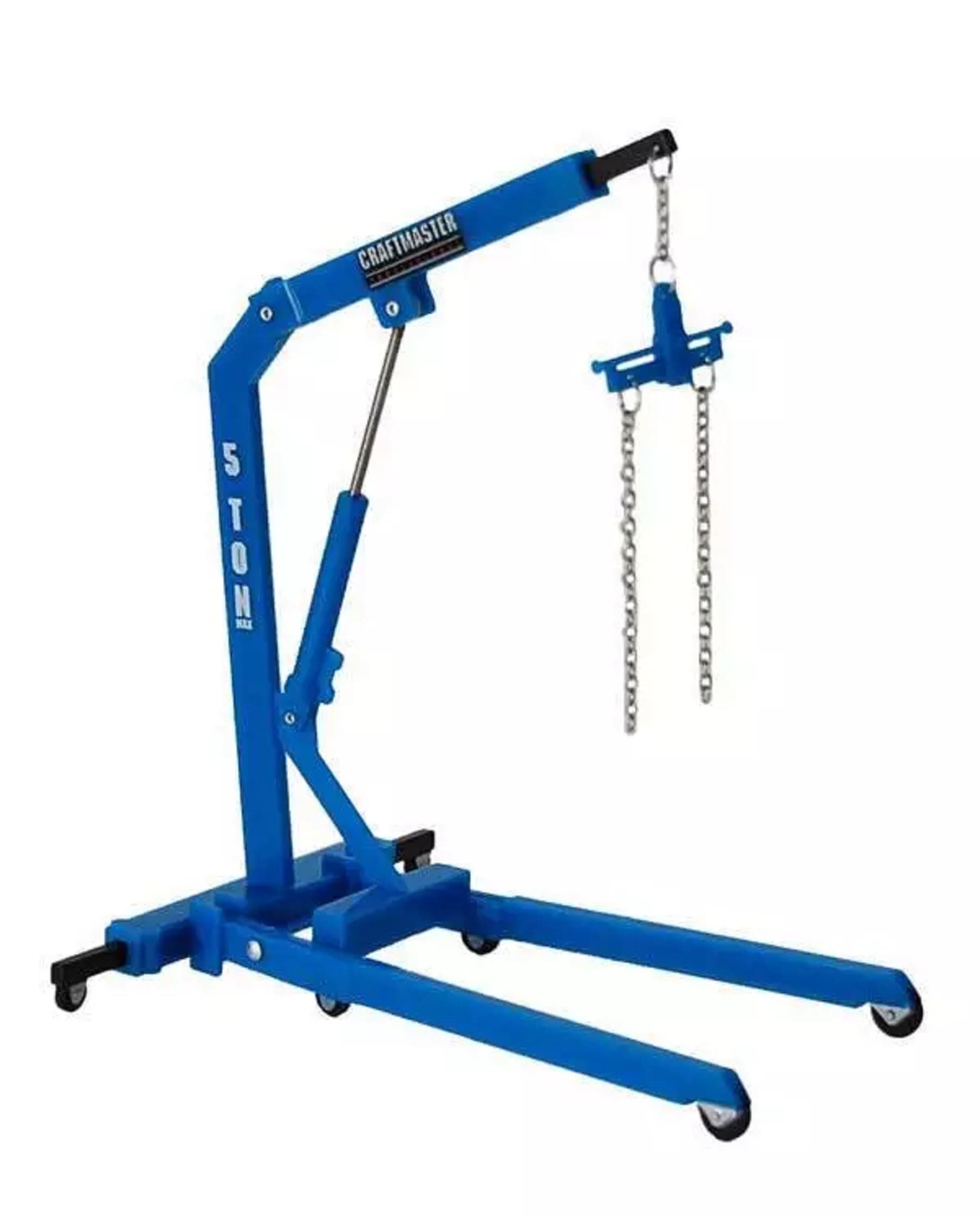 HOBBY GEAR - 1:24 Scale Engine Hoist Model, CRAFTMASTER 5-Ton Capacity, Extendable Boom with Chain, Blue