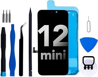 for iPhone 12 mini Screen Replacement kit, 5.4" FHD LCD Display 3D Touch Digitizer Assembly with Frame Adhesive and Repair Tools (Model A2399/A2176/A2398/A2400/A2399)