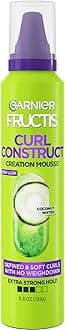 Garnier Fructis Style Curl Construct Creation Mousse, Curly, 6.8 oz. (Packaging May Vary)