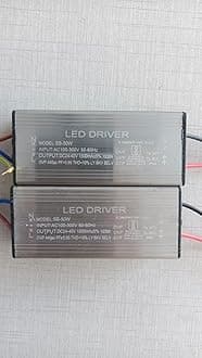 2 Quantity, 50W 1500mA, LED Flood Light Driver, Input AC 100-300V, 50-60HZ, Output DC 24-40V, Used For Repair 50W 150W 200W 100W 400W Flood Lights (Pack of 2)