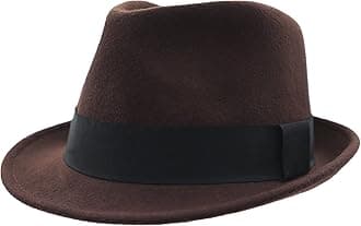 Men's Wool Felt Winter Hat Short Brim Fedora Hat