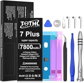 Battery for iPhone 7 Plus Replacement, [7800mAh] 2025 New 0 Cycle High Capacity Only A1661/A1784/A1785 Li-ion Batteries with Professional Repair Tools Kits