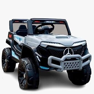 TechPlus Kids Ride on Toy Car - Battery Powered With Motors, Big Toys for Children, Friction Motor (Silver Grey)