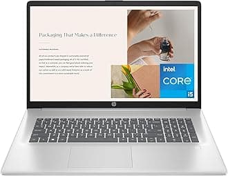 17 inch Laptop, HD+ Display, 12th Generation Intel Core i5-1235U, 8 GB RAM, 512 GB SSD, Intel Iris Xe Graphics, Windows 11 Home, 17-cn2099nr (2023)