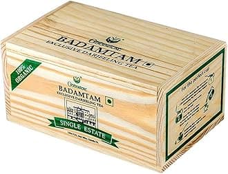 Badamtam Darjeeling Tea 250g | Premium Whole Leaf Black Tea | Single Estate | It Comes in Wooden Chestlet | Natural Sweet Aftertaste