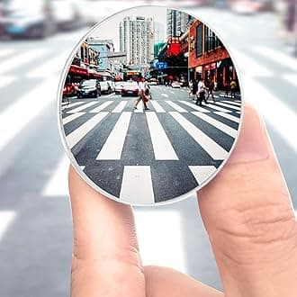 yusheng 2PCS Mini Small Blind Spot Mirror, 1.57"(40mm) Round HD Glass Convex Rear View Mirror,Strong Adhesive Mirror for Car (1-9/16"(40mm), Frameless)