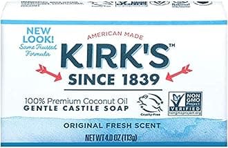 Kirks Natural Kirk's Castile: Coco Castile Bar Soap, Original 4 oz (2 pack)