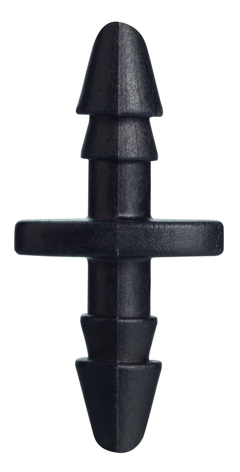 Orbit 67402 1/4" Barb Drip Irrigation, Drip Coupling, 25-Pack, Black