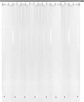 Barossa Design Extra Wide Shower Curtain Liner 108" x 72" with 8 Magnets - Waterproof PEVA Around Shower Liner for Bathroom, PVC Free, Metal Grommets - Clear, 108X72