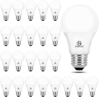 E ENERGETIC LIGHTING 24-Pack A19 LED Light Bulbs 60 Watt Equivalent, Cool White 4000K, E26 Medium Base, Non-Dimmable LED Light Bulb, ETL Listed