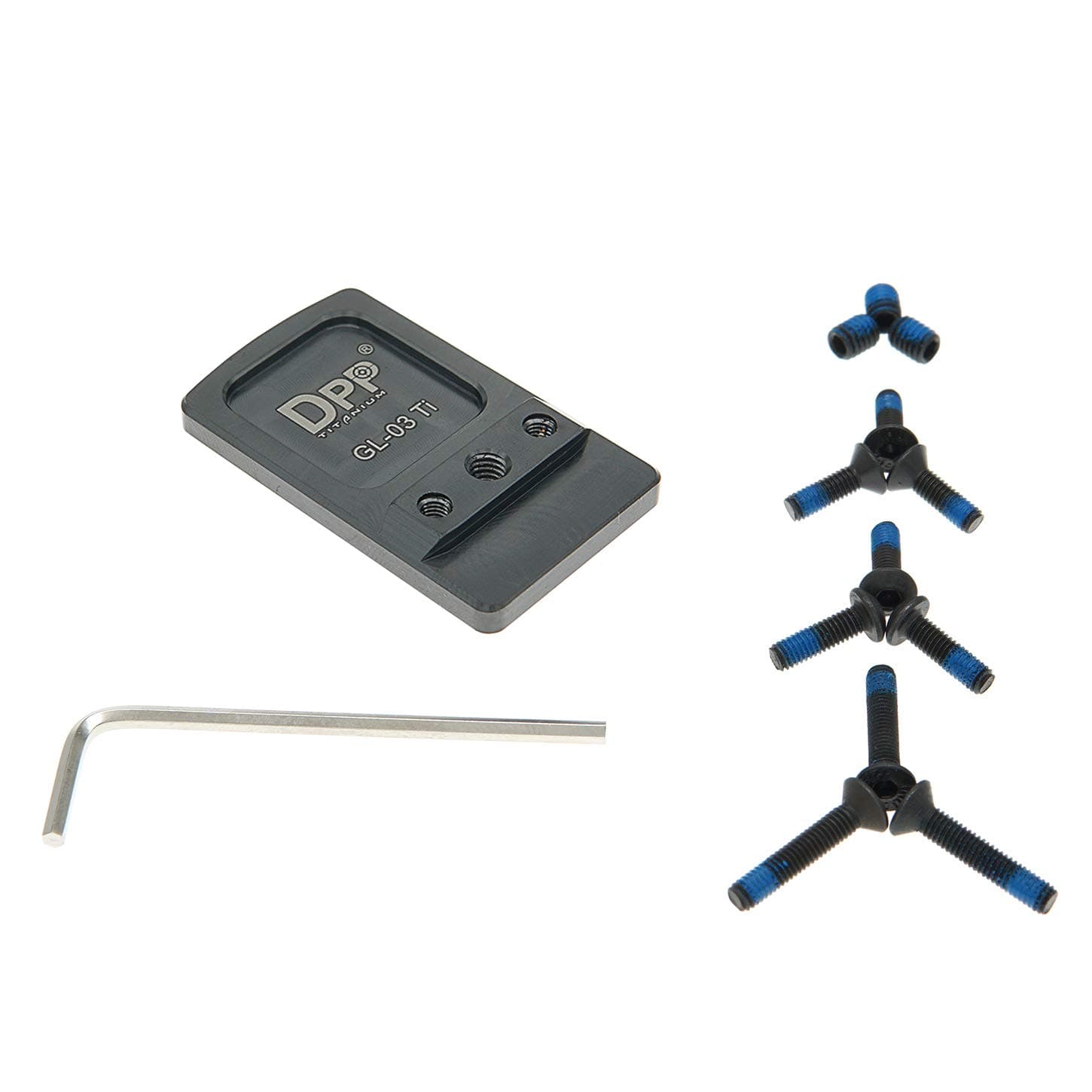 DPP Titanium Rear Sight Dovetail Mount/Mounting Plate/Adapter Compatible with Glock Holosun 507K,Shield RMS