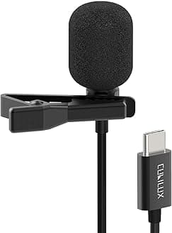 Cubilux Type-C Microphone, Compatible with iPhone 16/15 Pro Max, iPad Pro 13/12.9/11, iPad Air 13/5th/4th, Samsung S25/S24/S23/S22 Ultra, Tab S10/S9/S8/S7, Pixel 9/8/7/6 Pro 8a/7a/6a, USB C Clip-on