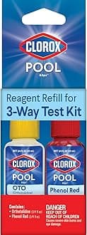 CLOROX Pool&Spa Swimming Pool 3-Way Water Test Kit Refill Solutions, 0.5oz (Pack of 1)