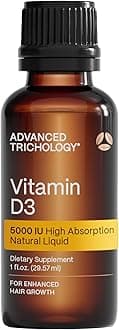 Vegetarian Liquid Vitamin D3-5000 iu High Absorption - 1000 iu per Drop - 6 Month Supply - Gluten Free 365 VIT D - 1 Fluid Ounce (Pack of 1)