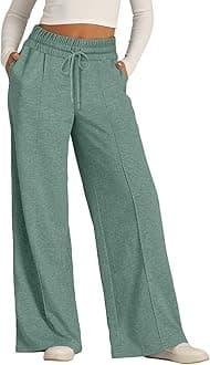 Womens Wide Leg Sweatpants Lightweight High Waisted Joggers with Pockets Baggy Comfy Drawstring Lounge Pants 2024