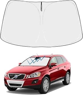 Front Windshield Sun Shade Foldable Sunshade Protector Custom Fit 2010-2017 Volvo XC60 SUV Accessories 2022 Upgrade