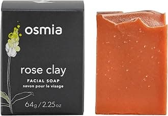 Osmia - Natural Rose Clay Facial Soap Bar | Clean Beauty For Healthy Skin (2.25 oz | 64 g)
