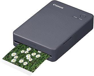 Canon SELPHY QX20 portable printer - for Wi-Fi printing straight from your smart device. Dye Sublimation, 2 sizes of peel and stick Prints and USB-C Charging - Black (Without Ink/Paper)