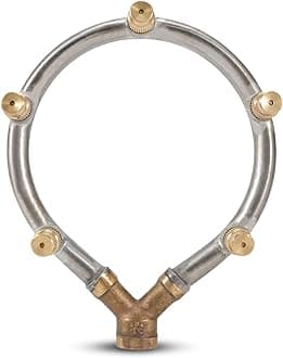 5 Head Misting Nozzle, G1/4in Female Thread Adjustable Misting System Circular Irrigation Sprinkler Misting Mist Ring for Garden