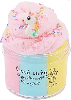3 Colored Cloud Slime 200ML Premade Snow Slime Stretchy DIY Mud Sludge Toy Birthday Christmas Toys for Kids Party Favor for Boys Girls