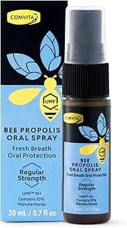 Bee Propolis Throat Spray - Natural Immune Support, Soothing Mint Flavor with New Zealand UMF 10+ Manuka Honey, Antioxidant, Dietary Supplement - 0.7 fl oz