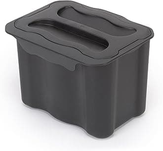 Emuca - Recycle auxiliary recycling container, Recycle small bin of 5L for kitchen, Anthracite grey plastic