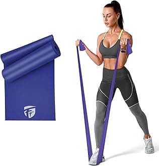FirstFit Resistance Loop Bands | Elastic Exercise Band Set | Best Resistant Workout Loops for Booty, Glute, Leg & Thigh Exercising (1.5 Meter Purple) - (15-20 lbs)