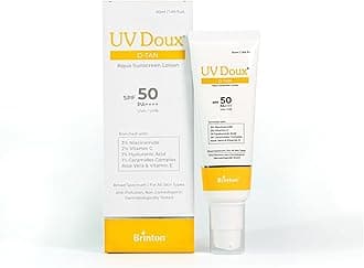 UV Doux D-Tan Aqua Sunscreen Lotion SPF 50 PA++++ 8-Hour Hydration with Niacinamide and Vitamin C 50 ml
