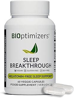 BIOptimizers Sleep Breakthrough Capsules - Natural Support Supplement | Calming Relief Aid for Adults | Non-Habit Forming | 60 Capsules