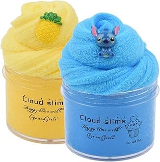 Christmas Cloud Slime Pack,Pineapple Blue Slime for Kids,Super Soft and Non-Sticky Scented DIY Sludge Toy (8oz)ClimeCo Certified